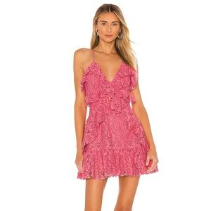 NBD Mugsy Mini Dress in coral size Medium